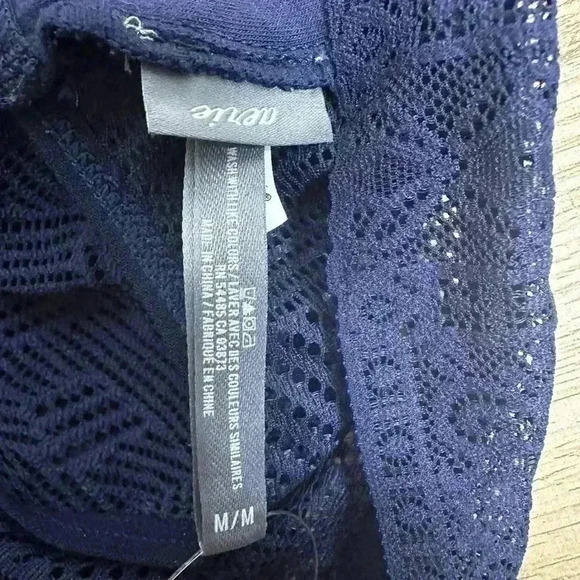 Aerie cropped bralette navy size Medium NWT - Picture 4 of 4